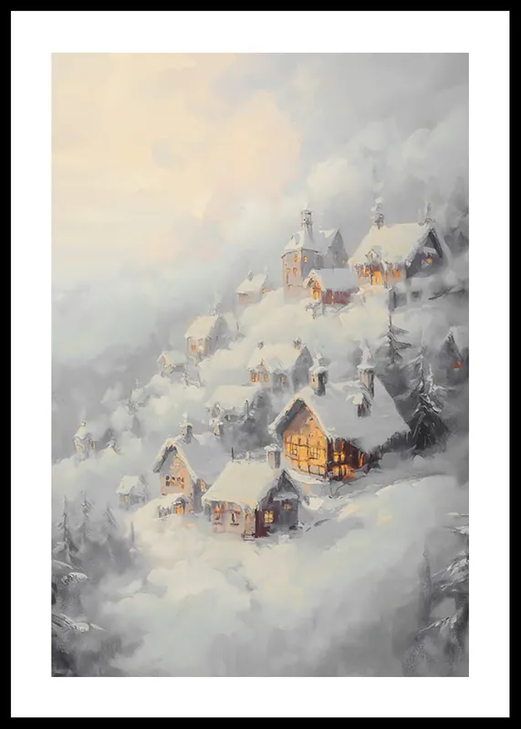 Top-Seller Silent Night in The Snowy Hills Poster