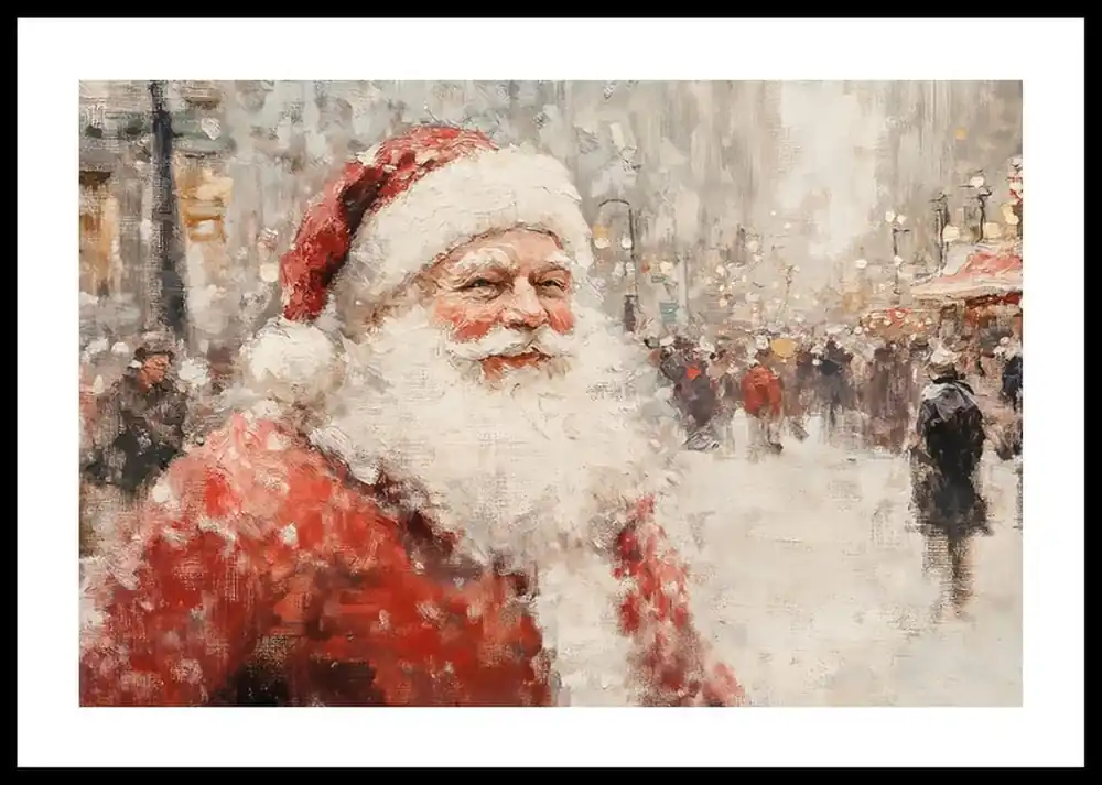 Santas Joyful Stroll In The City Poster Nur Für Kurze Zeit