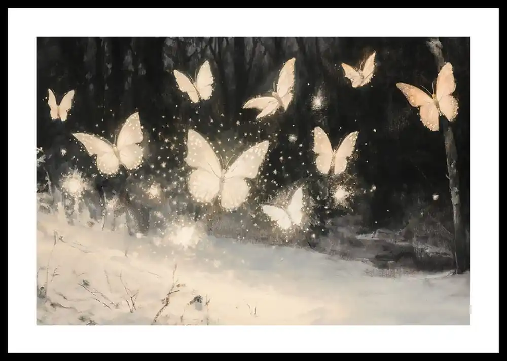 Beliebt Mystical Butterflies Winters Dream Poster