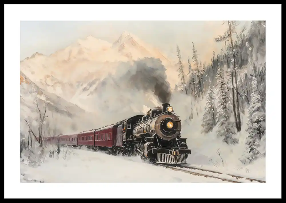 Must-Have Winter Express Journey Through The Snow Poster