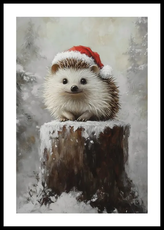 Winter Wonderland Hedgehog Poster Sale