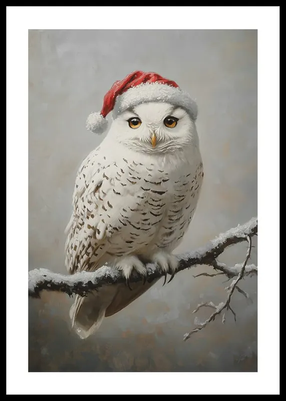 Santas Snowy Owl Poster Geprüft