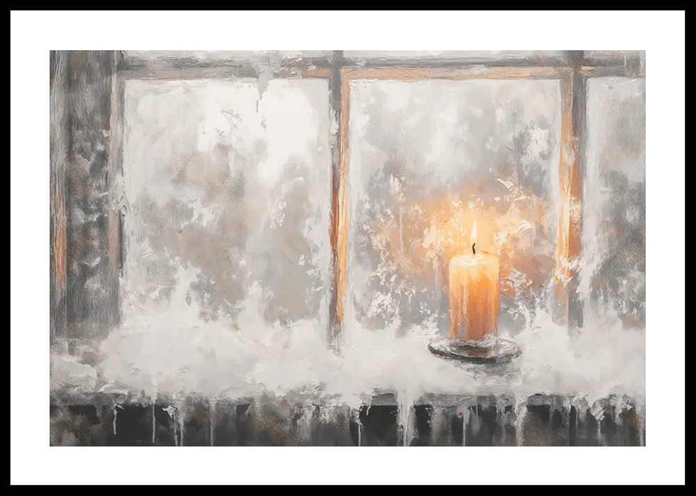 Warm Glow On A Snowy Day Poster Bestseller