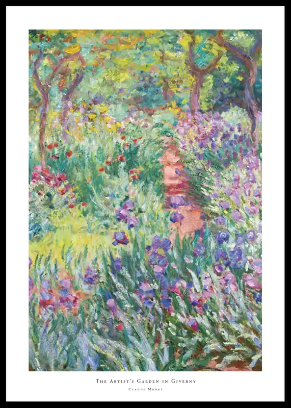 The Artist’s Garden in Giverny By Claude Monet Poster Neuheit