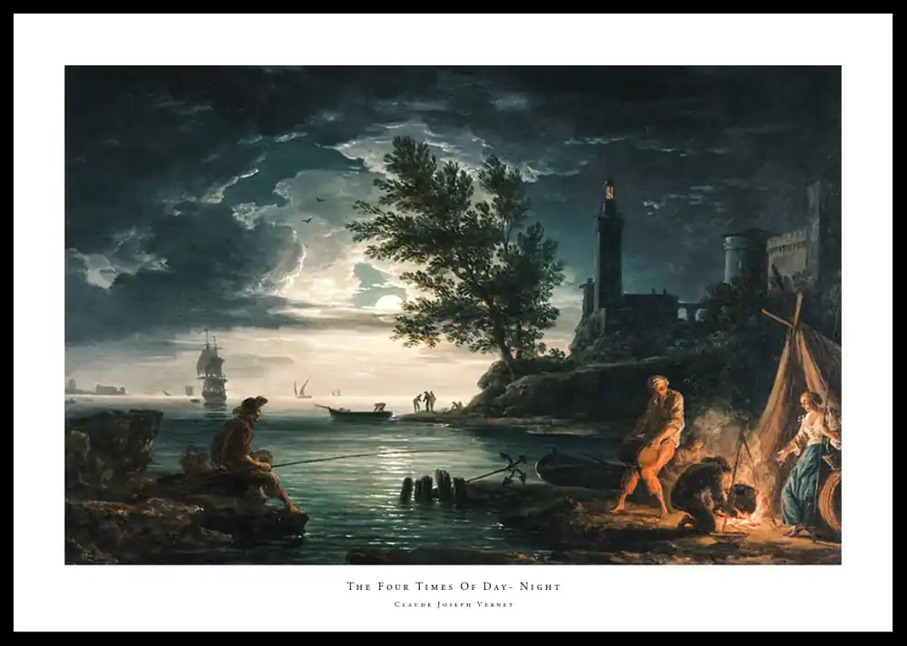Ausverkauf The Four Times Of Day Night By Claude Joseph Vernet Poster