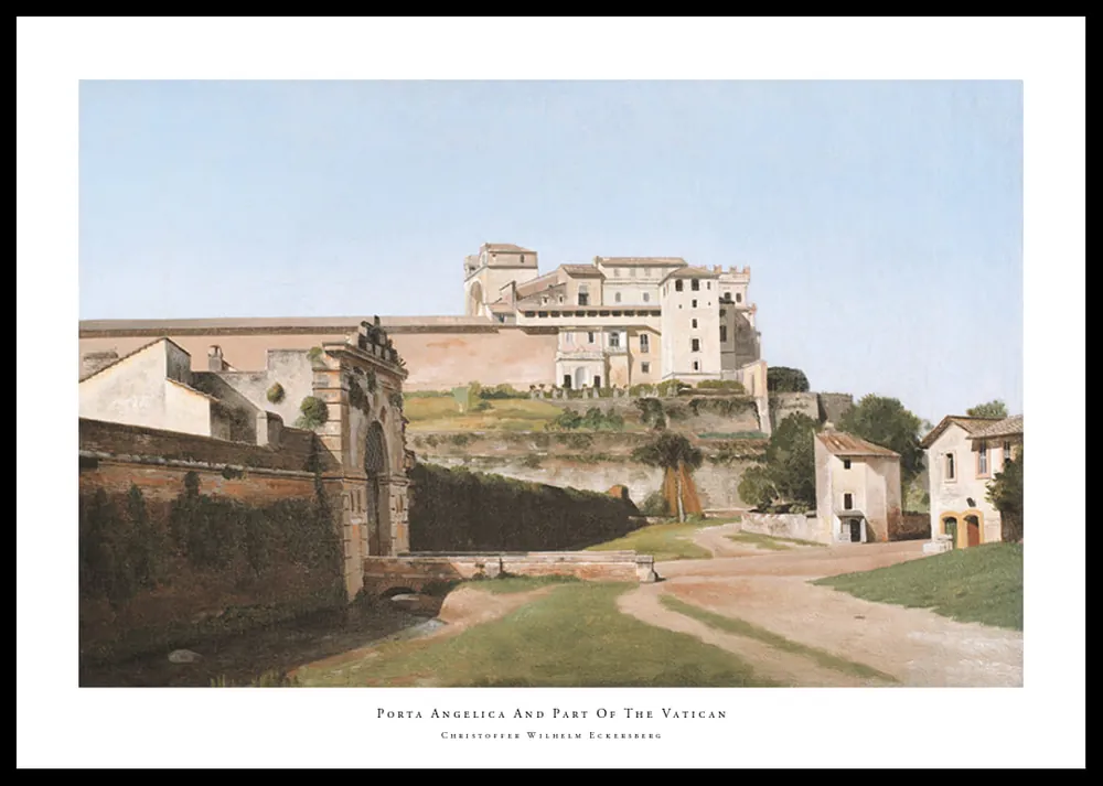 Porta Angelica And Part Of The Vatican By Christoffer Wilhelm Eckersberg Poster Kostenloser Versand