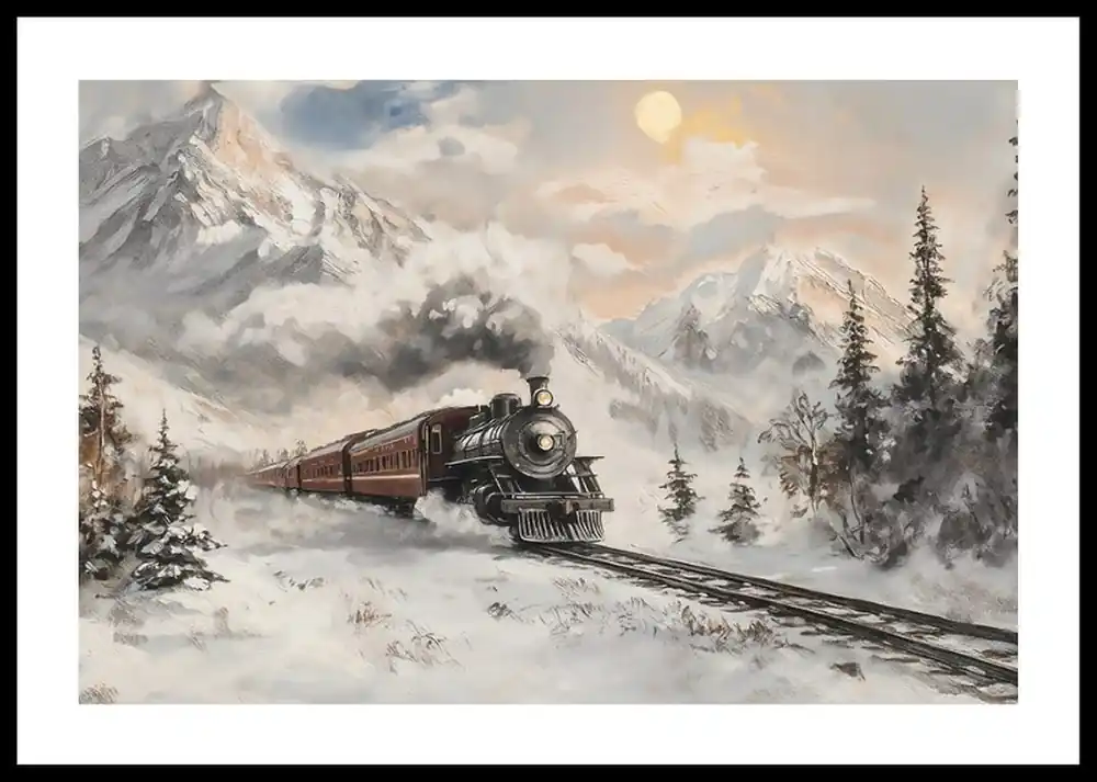 Winter Mountain Passage Poster Garantierte Lieferung