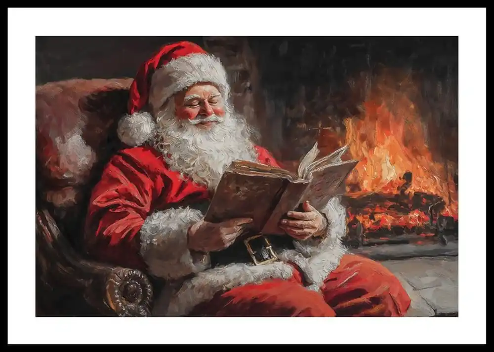 Santas Storytime By The Fire Poster Kracherpreis