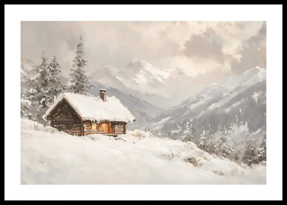 Winter Cabin Retreat Poster Markenprodukt