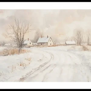 A Frosty Morning Scene Poster Abverkauf
