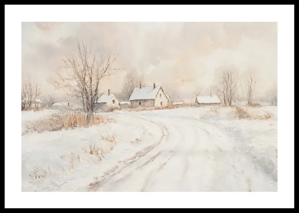 A Frosty Morning Scene Poster Abverkauf