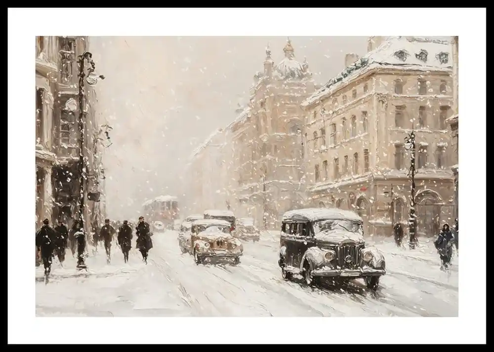 Direkt Vom Hersteller Classic City In Snow Poster