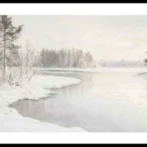 A Snowy Riverbank Poster Jetzt Bestellen