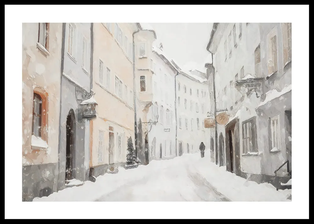 Preiswert A Snowy Morning Stroll Poster