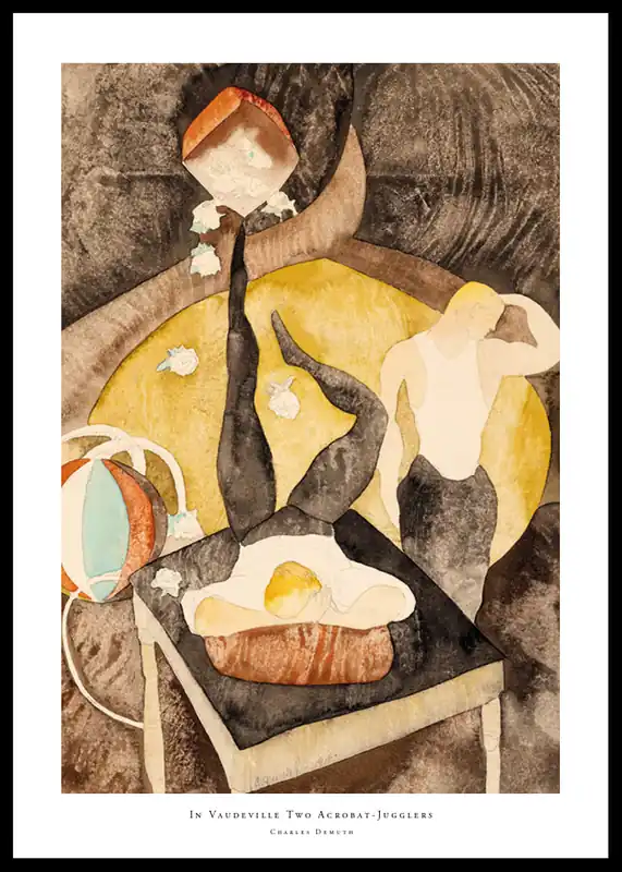 In Vaudeville Two Acrobat-Jugglers By Charles Demuth Poster Schneller Versand