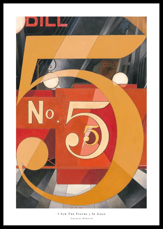 I Saw The Figure 5 In Gold By Charles Demuth Poster Echt