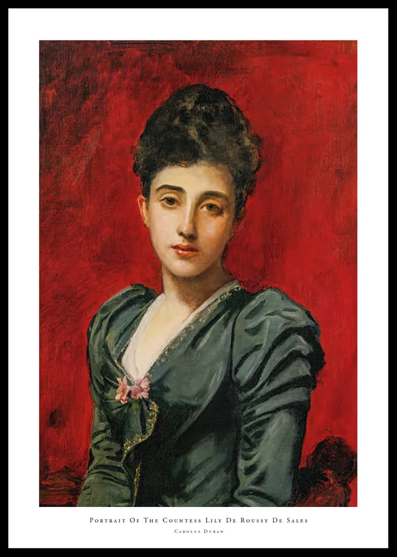 Portrait Of The Countess Lily De Roussy De Sales By Carolus Duran Poster Beliebt