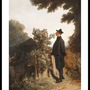 Zertifiziert The Rose Lover By Carl Spitzweg Poster
