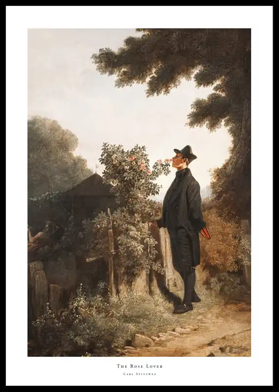 Zertifiziert The Rose Lover By Carl Spitzweg Poster