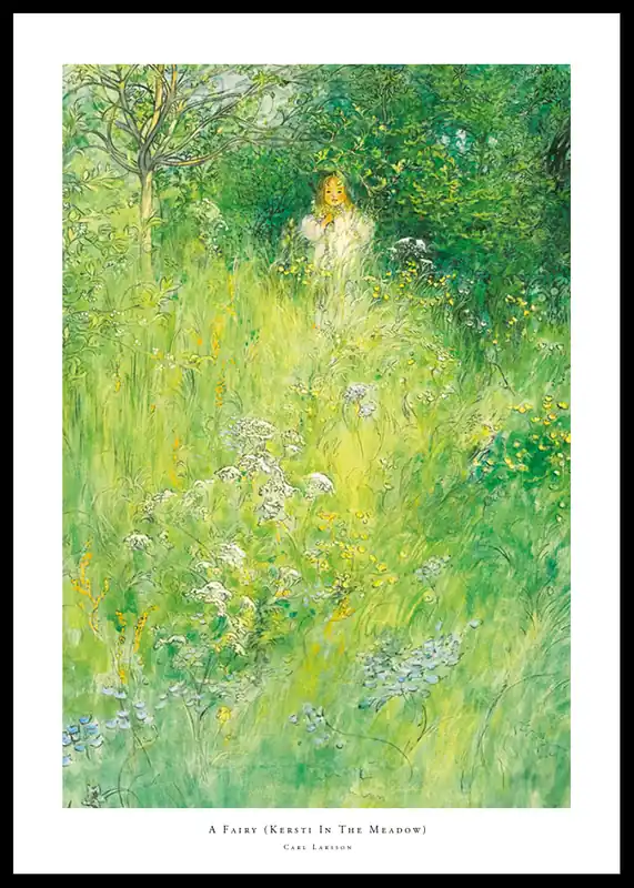 Direkt Vom Hersteller A Fairy (Kersti In The Meadow) By Carl Larsson Poster