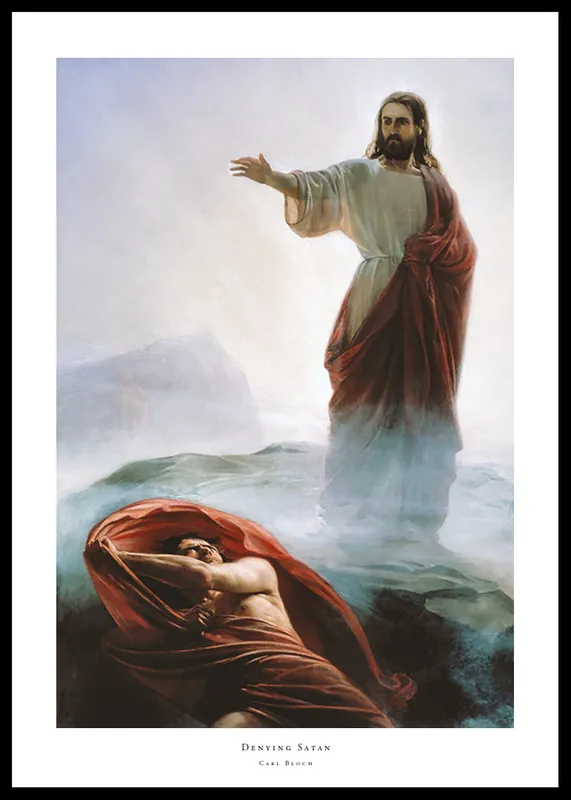 Bestpreis Denying Satan By Carl Bloch Poster