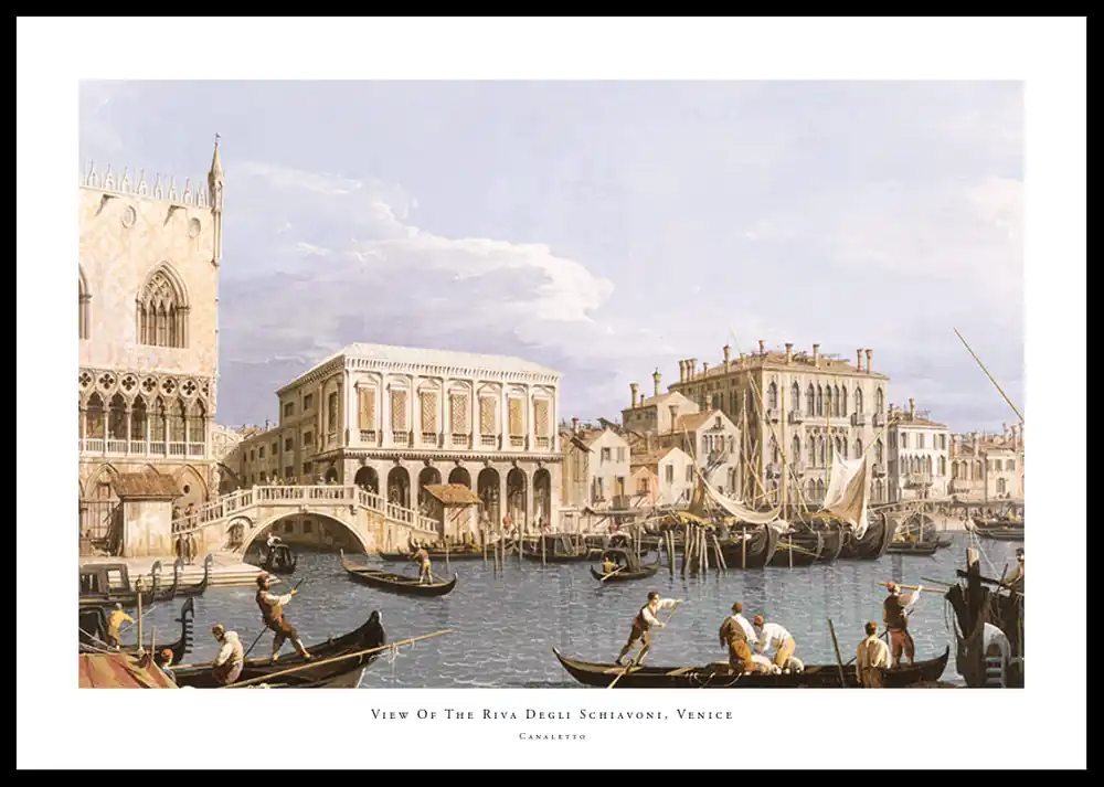 Sichere Zahlung View Of The Riva Degli Schiavoni Venice By Canaletto Poster