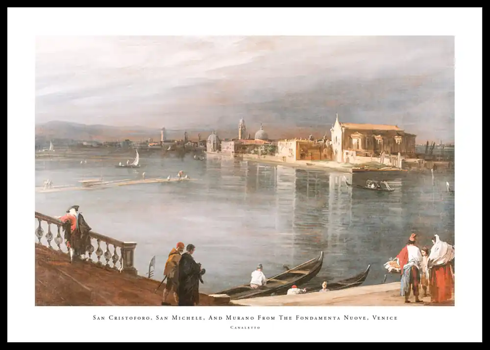 San Cristoforo San Michele And Murano From The Fondamenta Nuove Venice By Canaletto Poster Nur Heute