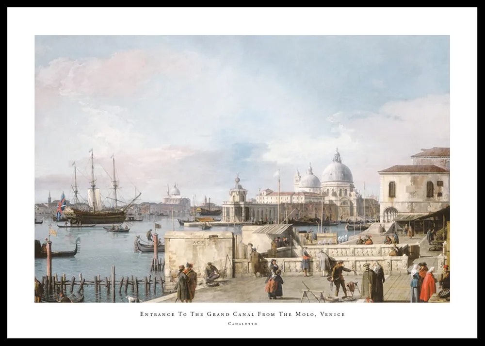 Nur Heute Entrance To The Grand Canal From The Molo Venice By Canaletto Poster