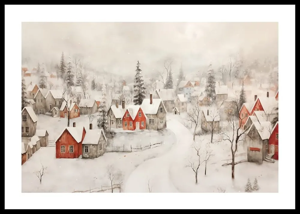 Jetzt Kaufen Frosted Village Charm Poster