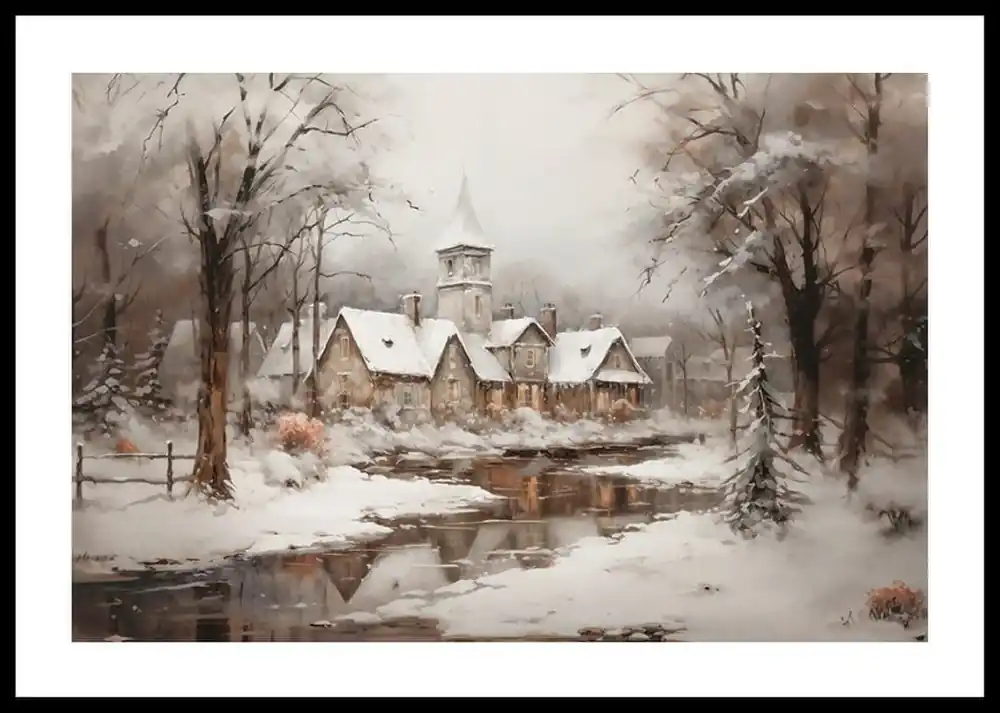 Top-Preis Reflections Of A Winter Chapel Poster