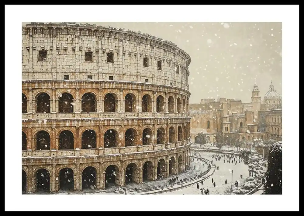 Winter At The Colosseum Poster Knallerangebot