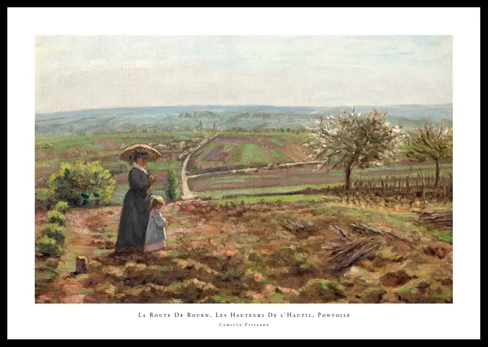 Top-Seller La Route De Rouen Les Hauteurs De lHautil Pontoise By Camille Pissarro Poster
