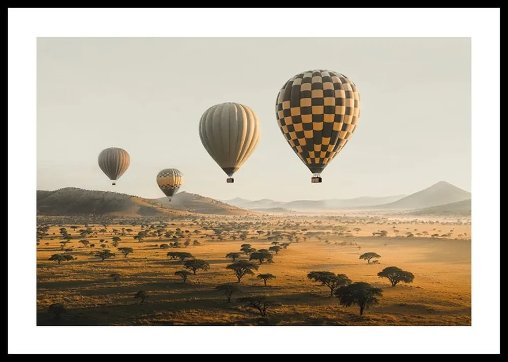 Serengeti Balloon Voyage No2 Poster Top-Angebot