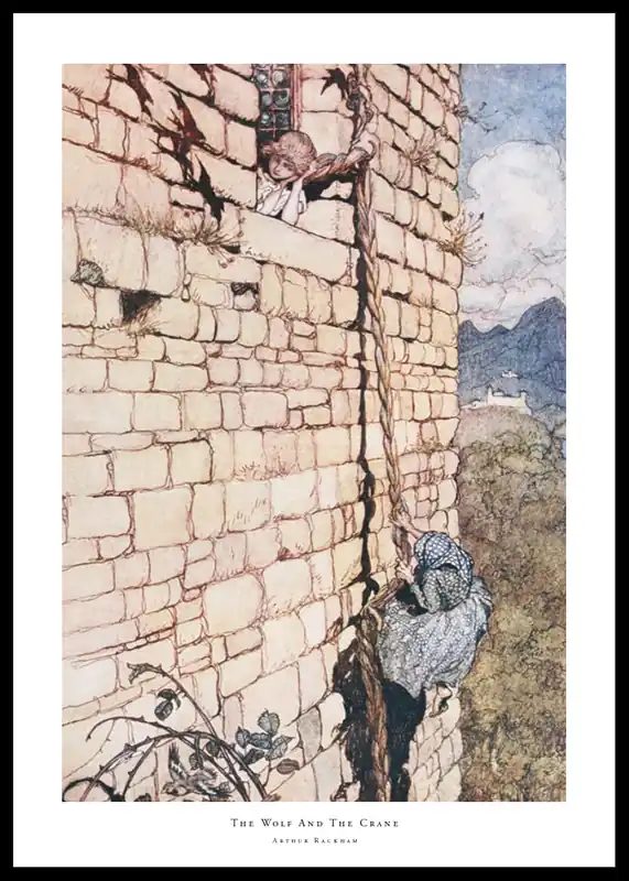 The Wolf And The Crane By Arthur Rackham Poster Must-Have