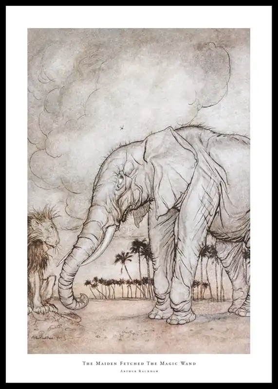 The Maiden Fetched The Magic Wand By Arthur Rackham Poster Nur Für Kurze Zeit