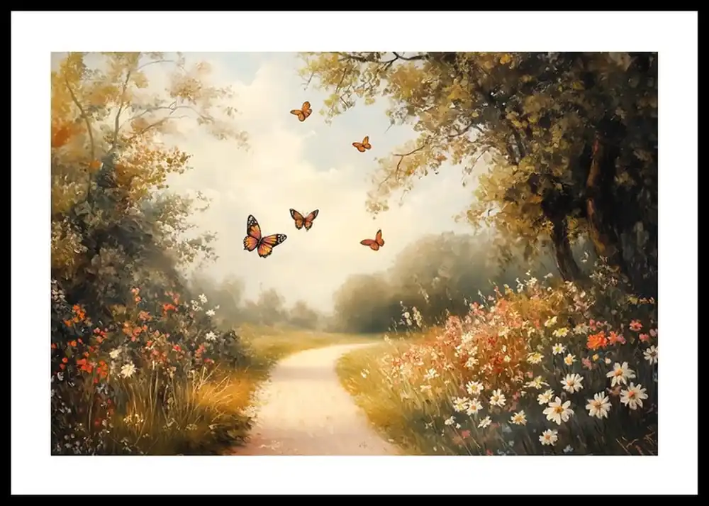 Butterfly Meadow Poster Billig