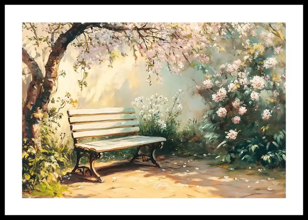 The Blossom Bench Poster Mega-Angebot