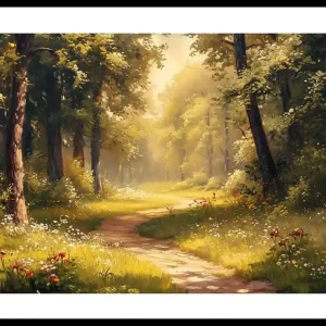 A Serene Woodland Trail Poster Bestseller