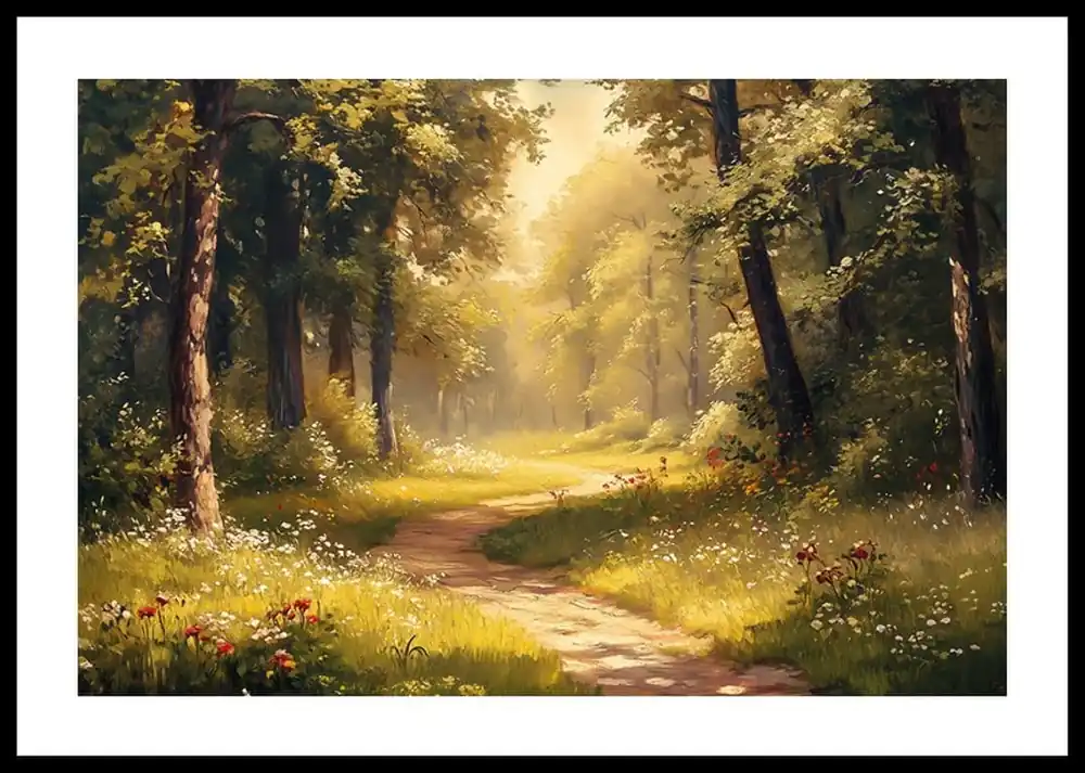 A Serene Woodland Trail Poster Bestseller