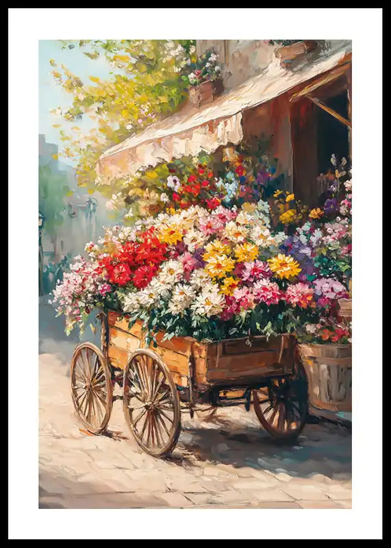 Sonderangebot Blooming Cart Of Joy Poster