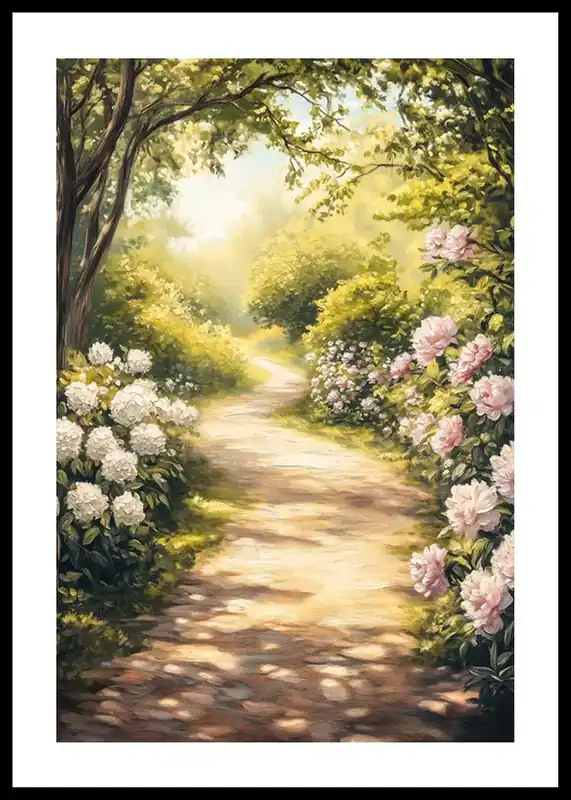 Kostenloser Rückversand Garden Stroll In Sunlight Poster