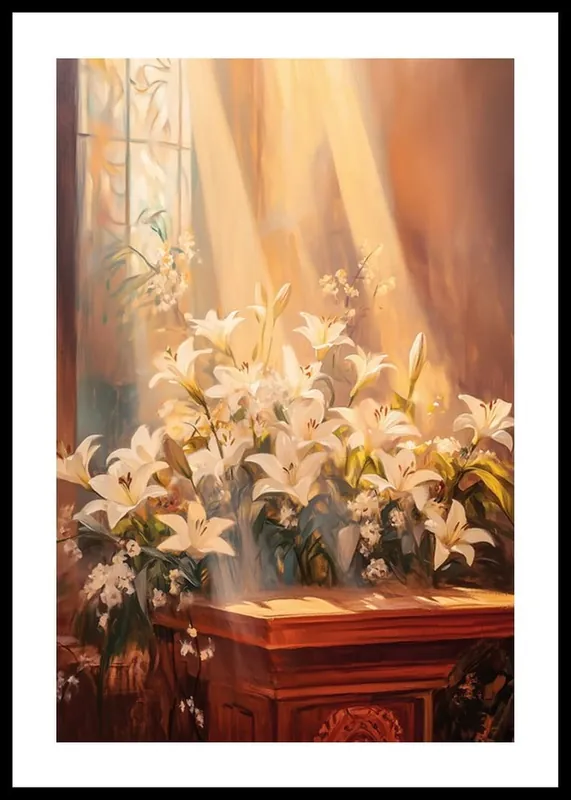 Must-Have Radiance Of White Lilies Poster