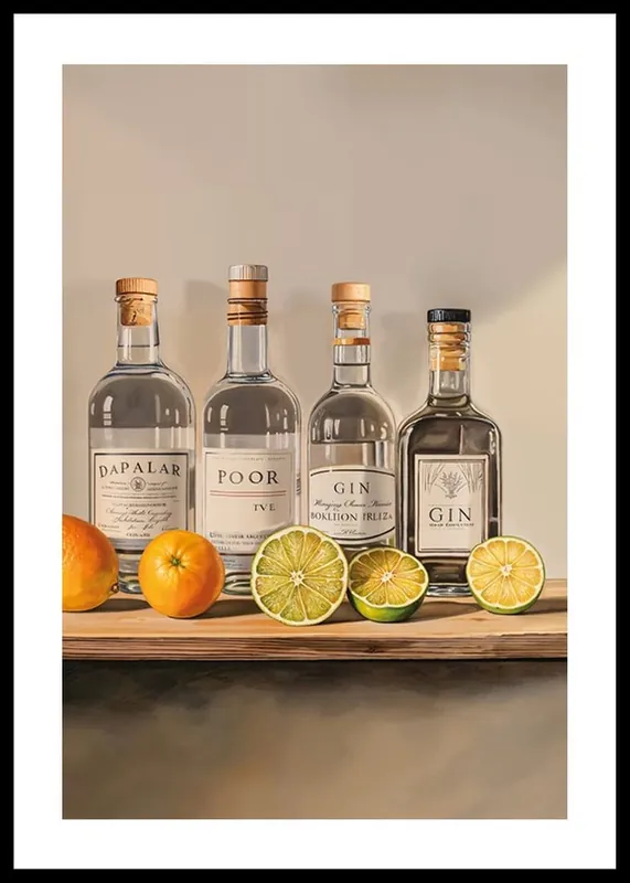 Beliebt Gin Quartet And Fruit Poster
