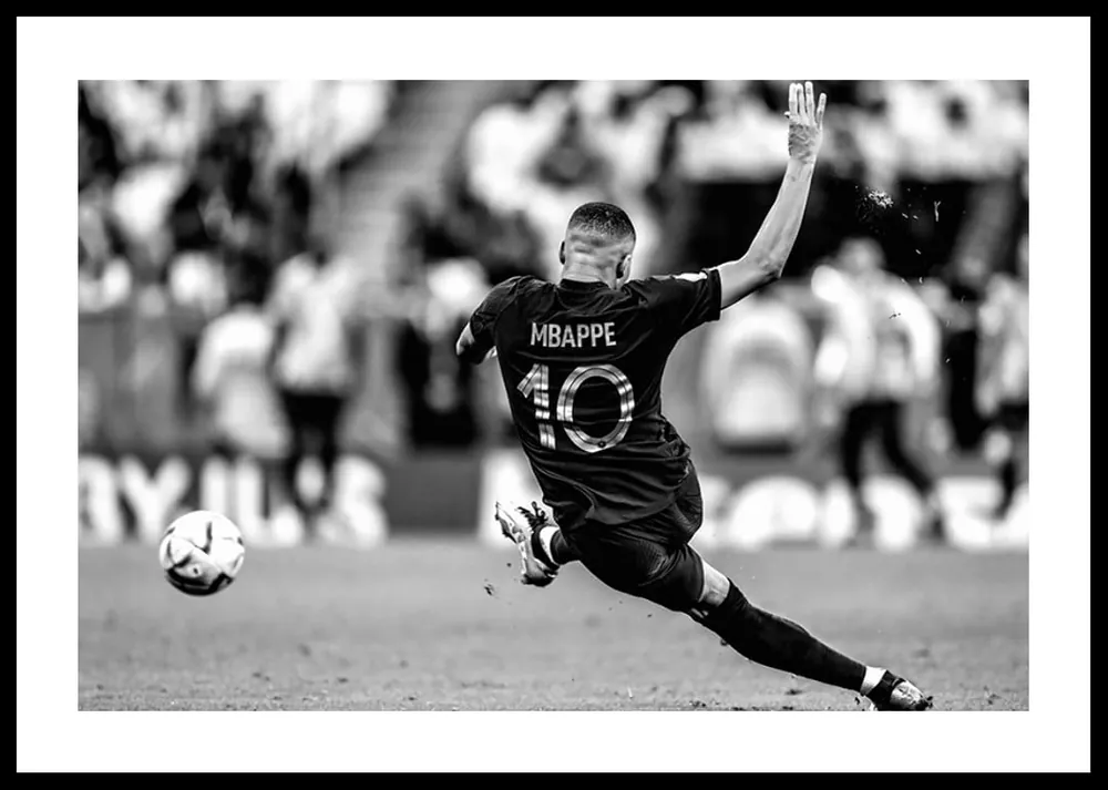 Neue Ware Kylian Mbappé World Cup 2022 B&W No1 Poster