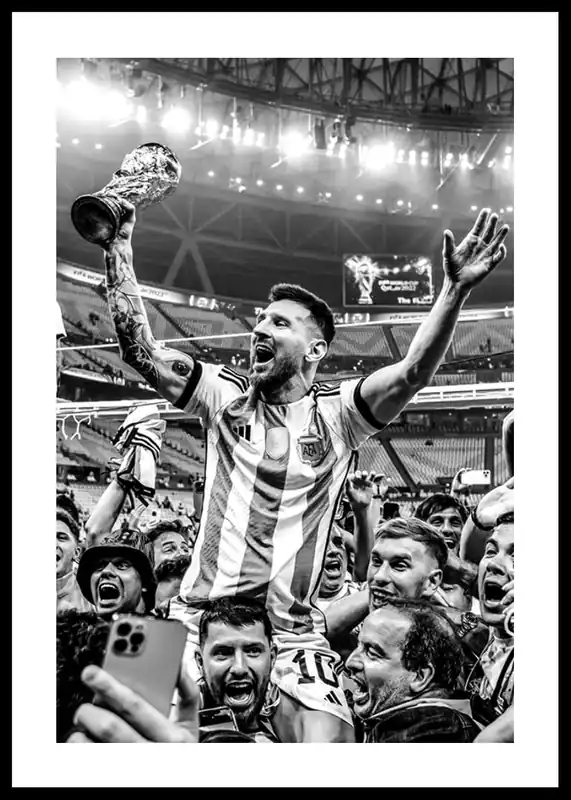 Lionel Messi Argentina World Cup 2022 Poster Solange Der Vorrat Reicht