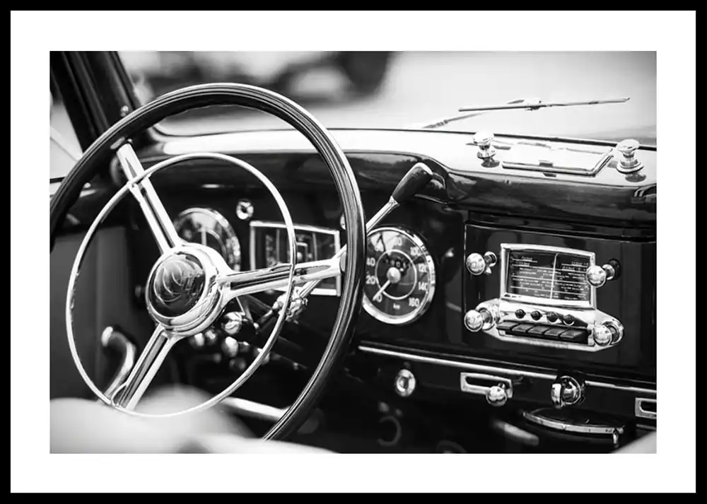 Kostenloser Versand Monochrome Classic Car Poster