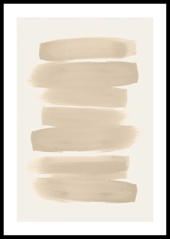 Beige Brushwork Poster Preisknaller