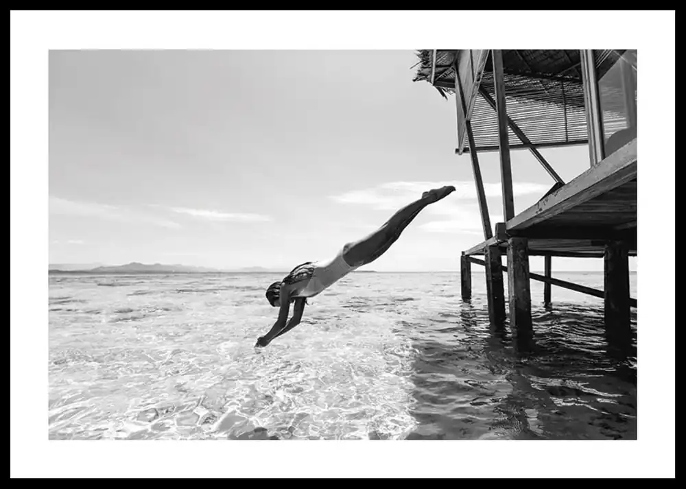 Rabatt Monochrome Seascape Poster