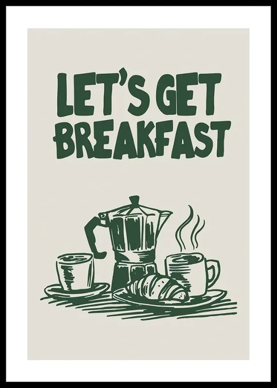 Let's Get Breakfast Poster Neu Im Sortiment