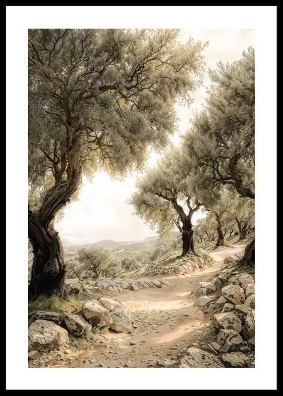 Gratis Versand Mediterranean Path Poster